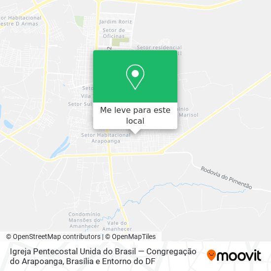 Igreja Pentecostal Unida do Brasil — Congregação do Arapoanga mapa