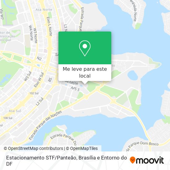 Estacionamento STF/Panteão mapa