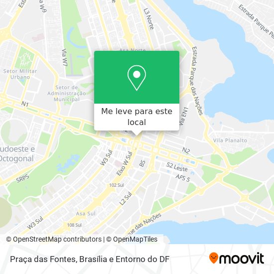 Praça das Fontes mapa