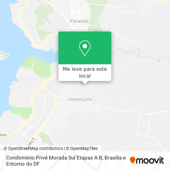 Condomínio Privê Morada Sul Etapas A B mapa
