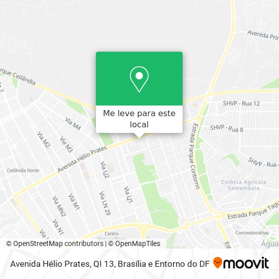Avenida Hélio Prates, QI 13 mapa
