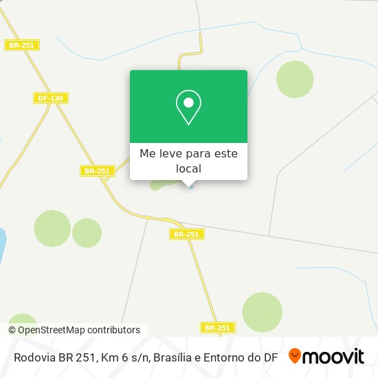 Rodovia BR 251, Km 6 s/n mapa