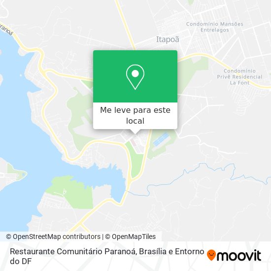 Restaurante Comunitário Paranoá mapa