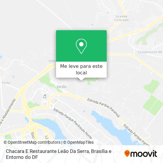 Chacara E Restaurante Leão Da Serra mapa