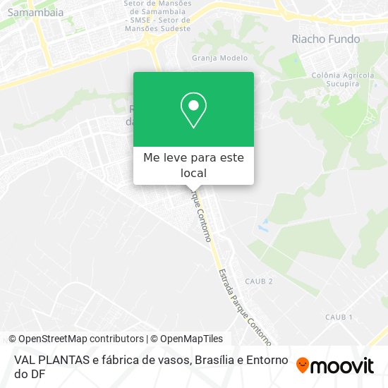 VAL PLANTAS e fábrica de vasos mapa