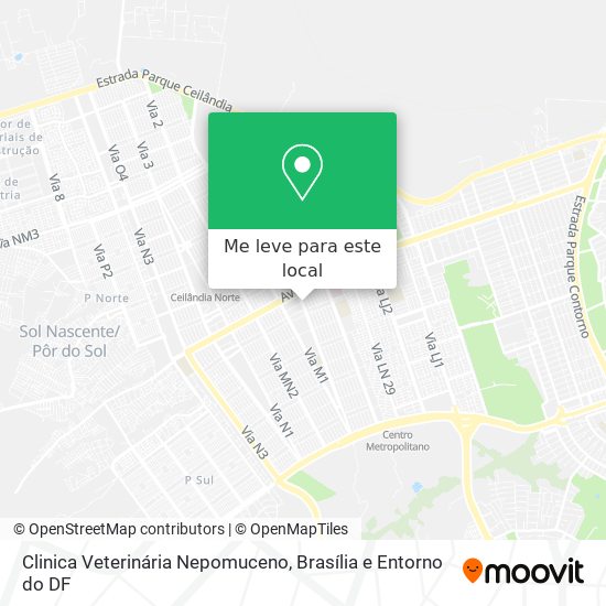Clinica Veterinária Nepomuceno mapa