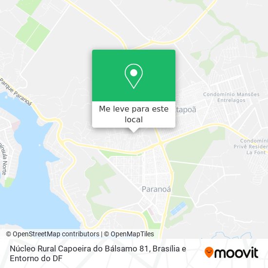 Núcleo Rural Capoeira do Bálsamo 81 mapa