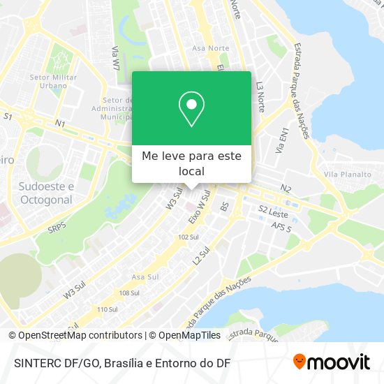 SINTERC DF/GO mapa