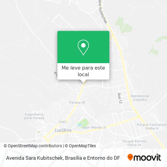 Avenida Sara Kubitschek mapa