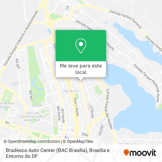 Bradesco Auto Center (BAC Brasília) mapa
