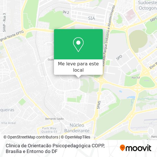 Clínica de Orientacão Psicopedagógica COPP mapa