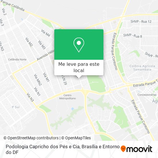 Podologia Capricho dos Pés e Cia mapa