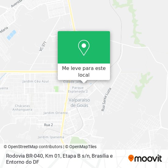 Rodovia BR-040, Km 01, Etapa B s / n mapa