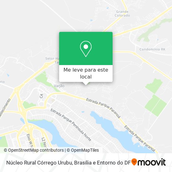 Núcleo Rural Córrego Urubu mapa