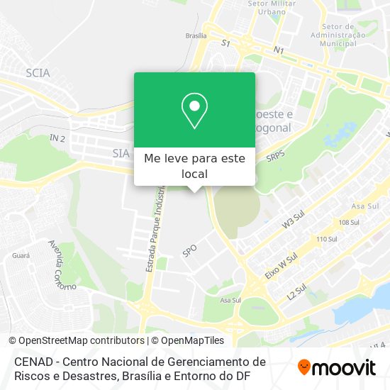CENAD - Centro Nacional de Gerenciamento de Riscos e Desastres mapa