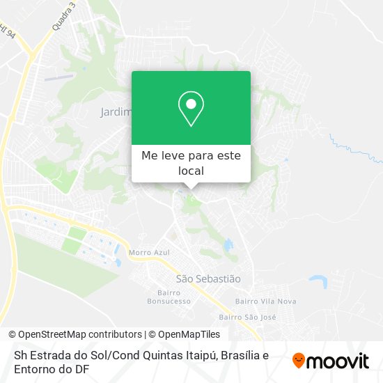 Sh Estrada do Sol / Cond Quintas Itaipú mapa