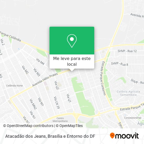 Atacadão dos Jeans mapa