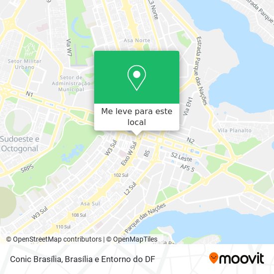 Conic Brasília mapa
