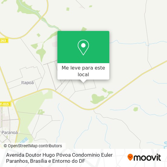 Avenida Doutor Hugo Póvoa Condomínio Euler Paranhos mapa