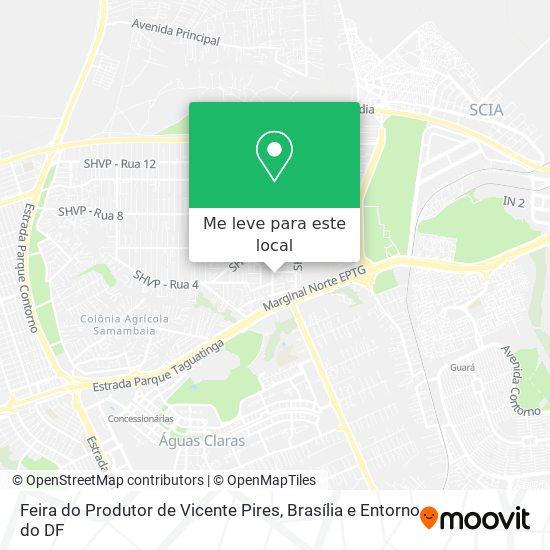 Feira do Produtor de Vicente Pires mapa