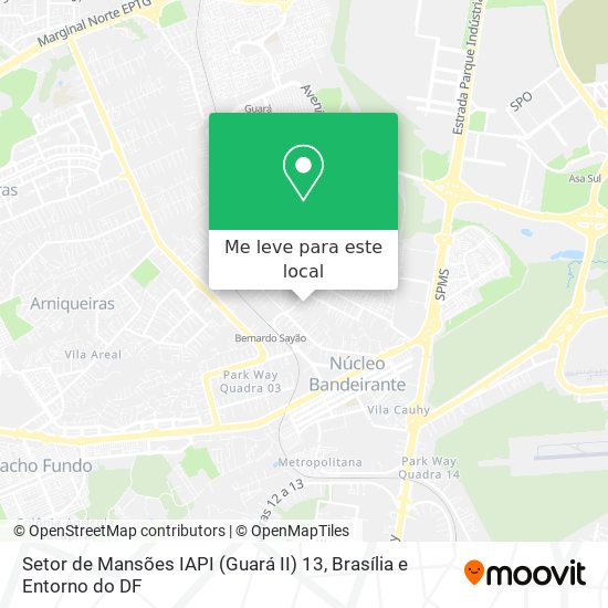 Setor de Mansões IAPI (Guará II) 13 mapa