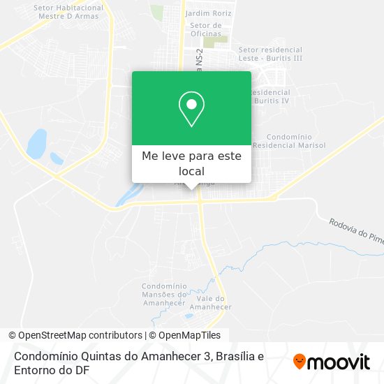Condomínio Quintas do Amanhecer 3 mapa
