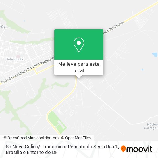 Sh Nova Colina / Condomínio Recanto da Serra Rua 1 mapa