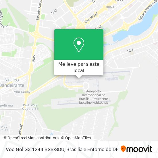 Vôo Gol G3 1244 BSB-SDU mapa