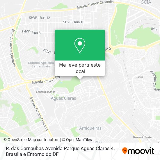 R. das Carnaúbas Avenida Parque Águas Claras 4 mapa