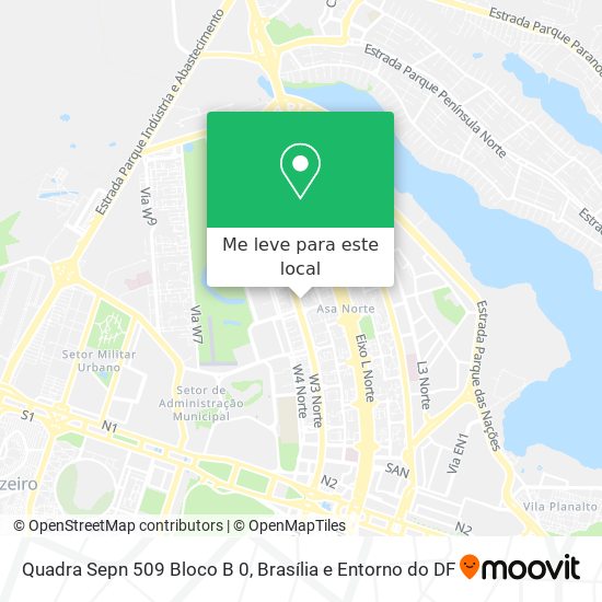 Quadra Sepn 509 Bloco B 0 mapa