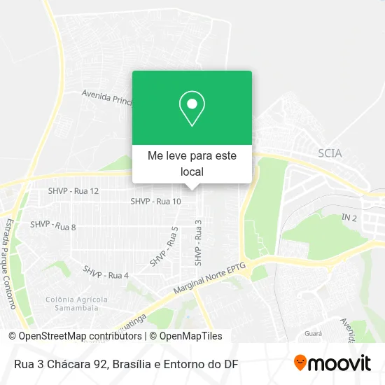 Rua 3 Chácara 92 mapa