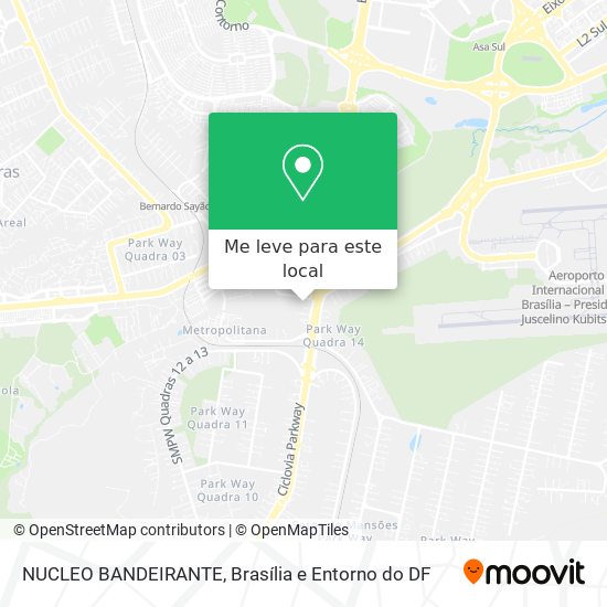 NUCLEO BANDEIRANTE mapa
