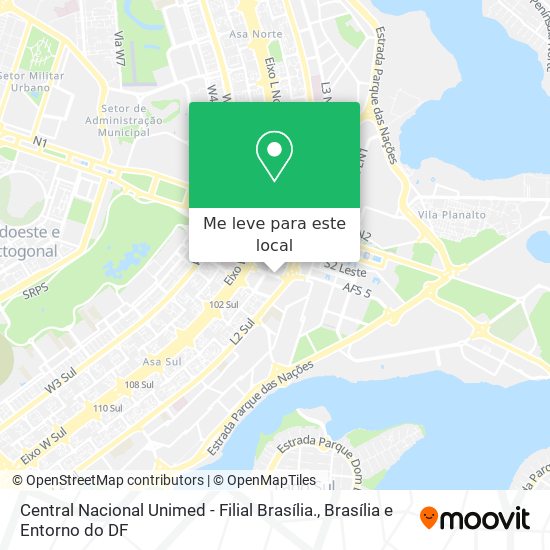 Central Nacional Unimed - Filial Brasília. mapa