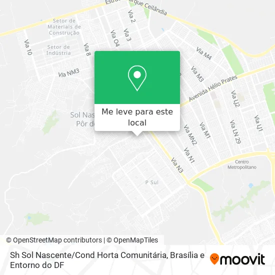 Sh Sol Nascente / Cond Horta Comunitária mapa