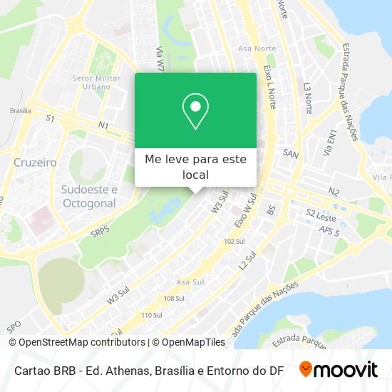 Cartao BRB - Ed. Athenas mapa