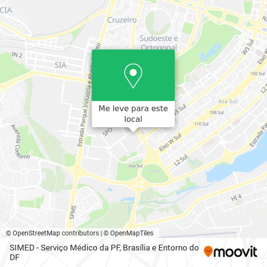 SIMED - Serviço Médico da PF mapa