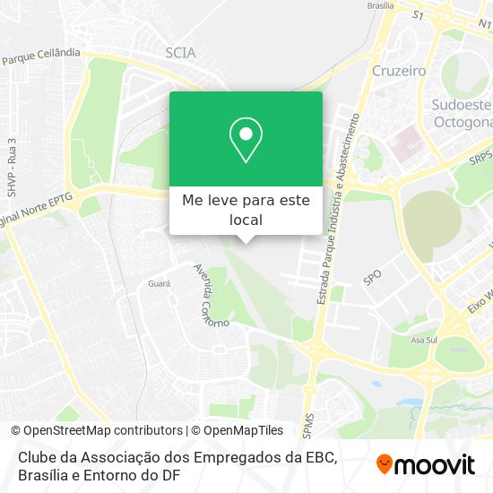 Clube da Associação dos Empregados da EBC mapa