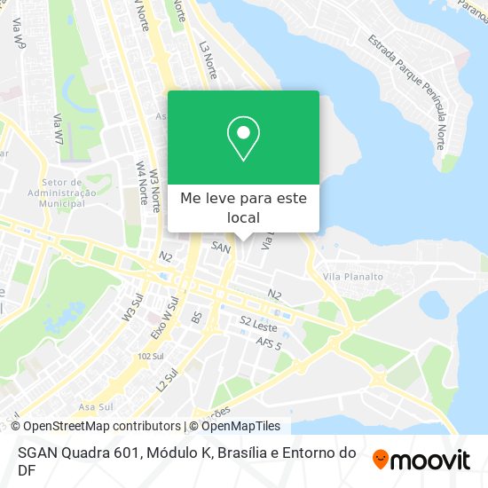 SGAN Quadra 601, Módulo K mapa