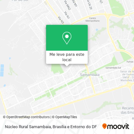 Núcleo Rural Samambaia mapa