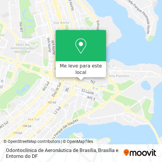 Odontoclínica de Aeronáutica de Brasília mapa