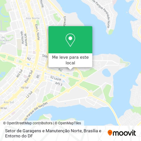 Setor de Garagens e Manutenção Norte mapa