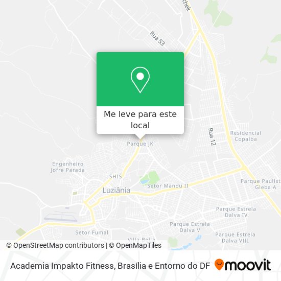 Academia Impakto Fitness mapa