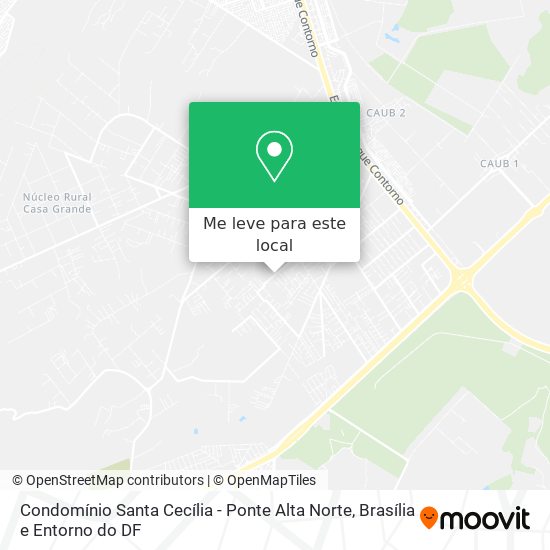 Condomínio Santa Cecília - Ponte Alta Norte mapa