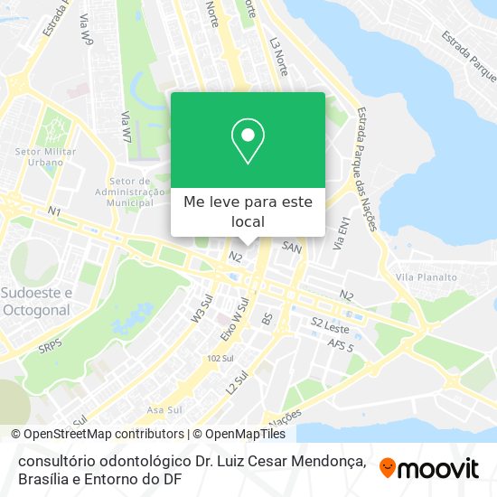 consultório odontológico Dr. Luiz Cesar Mendonça mapa