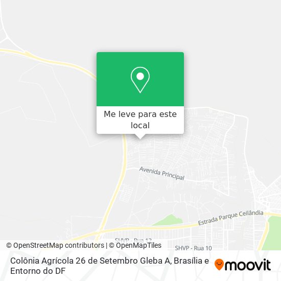Colônia Agrícola 26 de Setembro Gleba A mapa