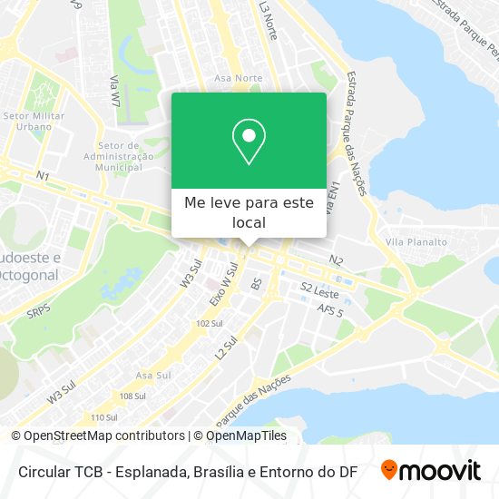 Circular TCB - Esplanada mapa