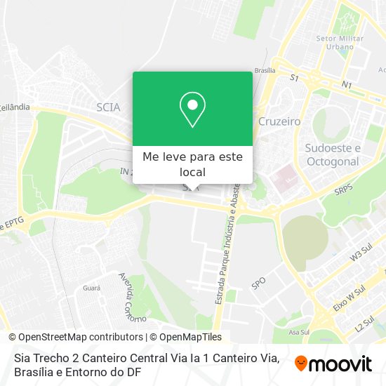 Sia Trecho 2 Canteiro Central Via Ia 1 Canteiro Via mapa