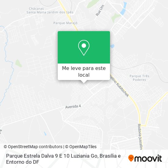 Parque Estrela Dalva 9 E 10 Luziania Go mapa