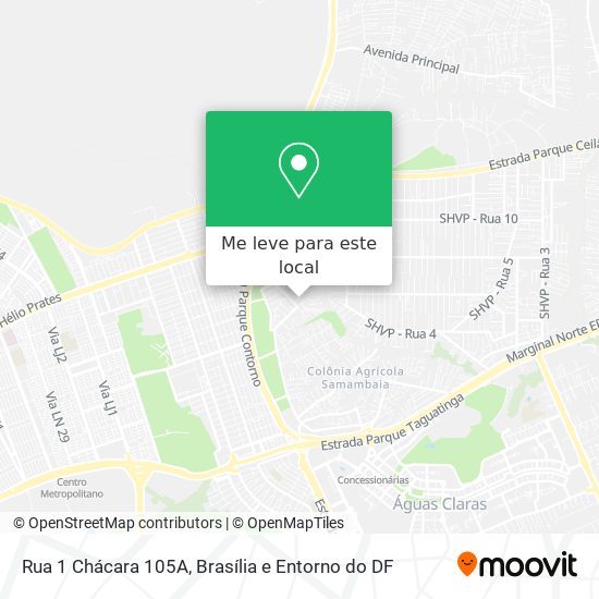 Rua 1 Chácara 105A mapa