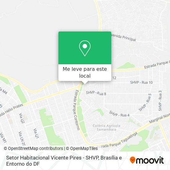 Setor Habitacional Vicente Pires - SHVP mapa